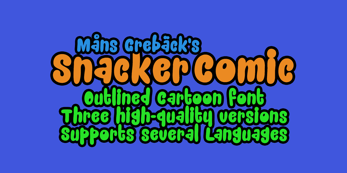 Snacker Comic Font Mans Greback Fontspace